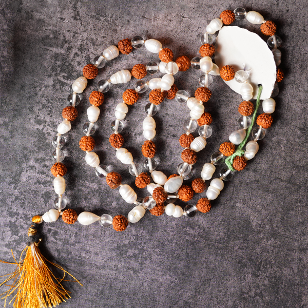 3 In 1 Mala Spatik, Pearl & Rudraksh