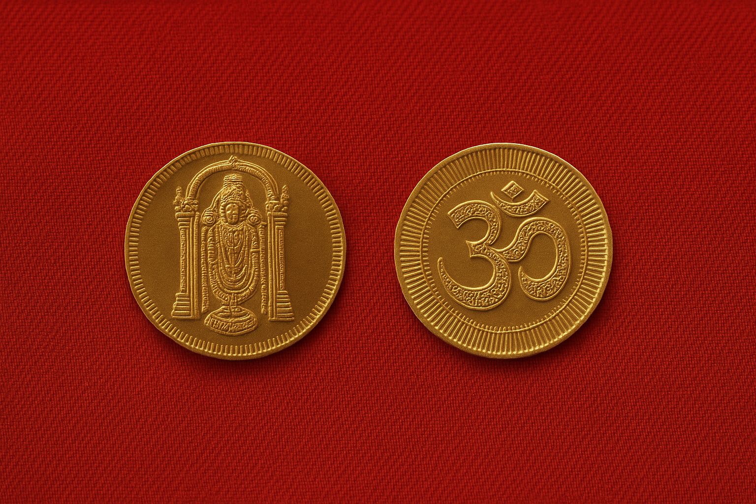 5 Golden Coin for Pooja By Svasti