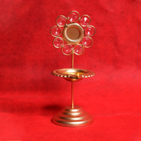 Flower Design Crystal Diya