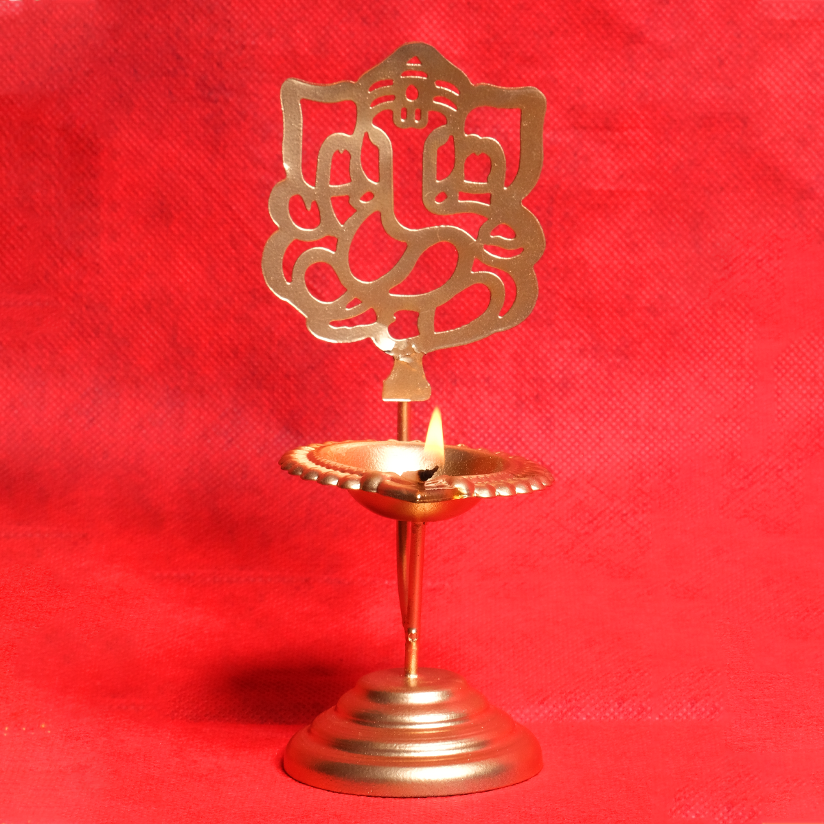 Ganesh Design Brass Diya
