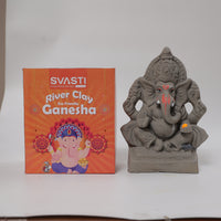 RIVER CLAY GANESHA IDOL 8" PLAIN