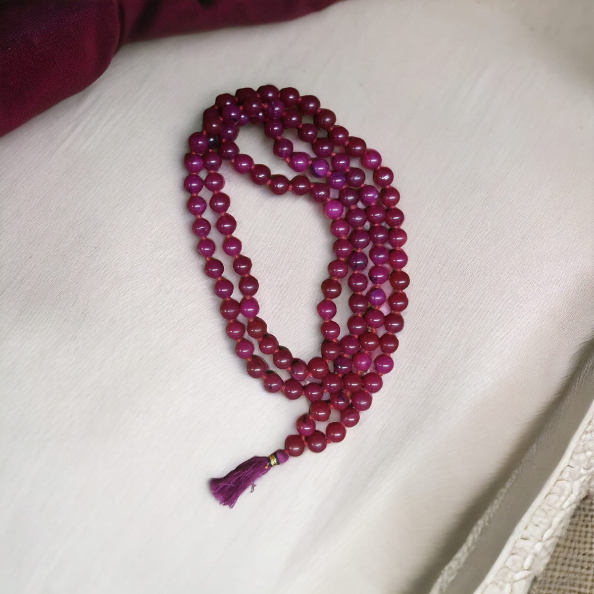 Natural Purple Color Hakik Mala