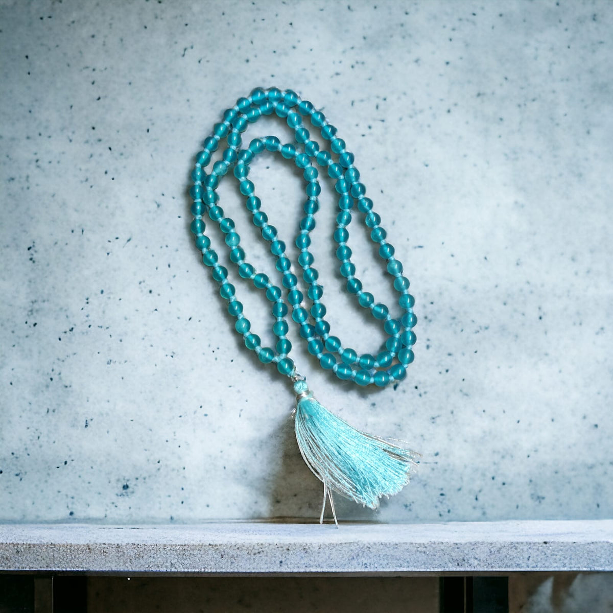 Amazonite Stone Buddha Beads Mala(6mm)