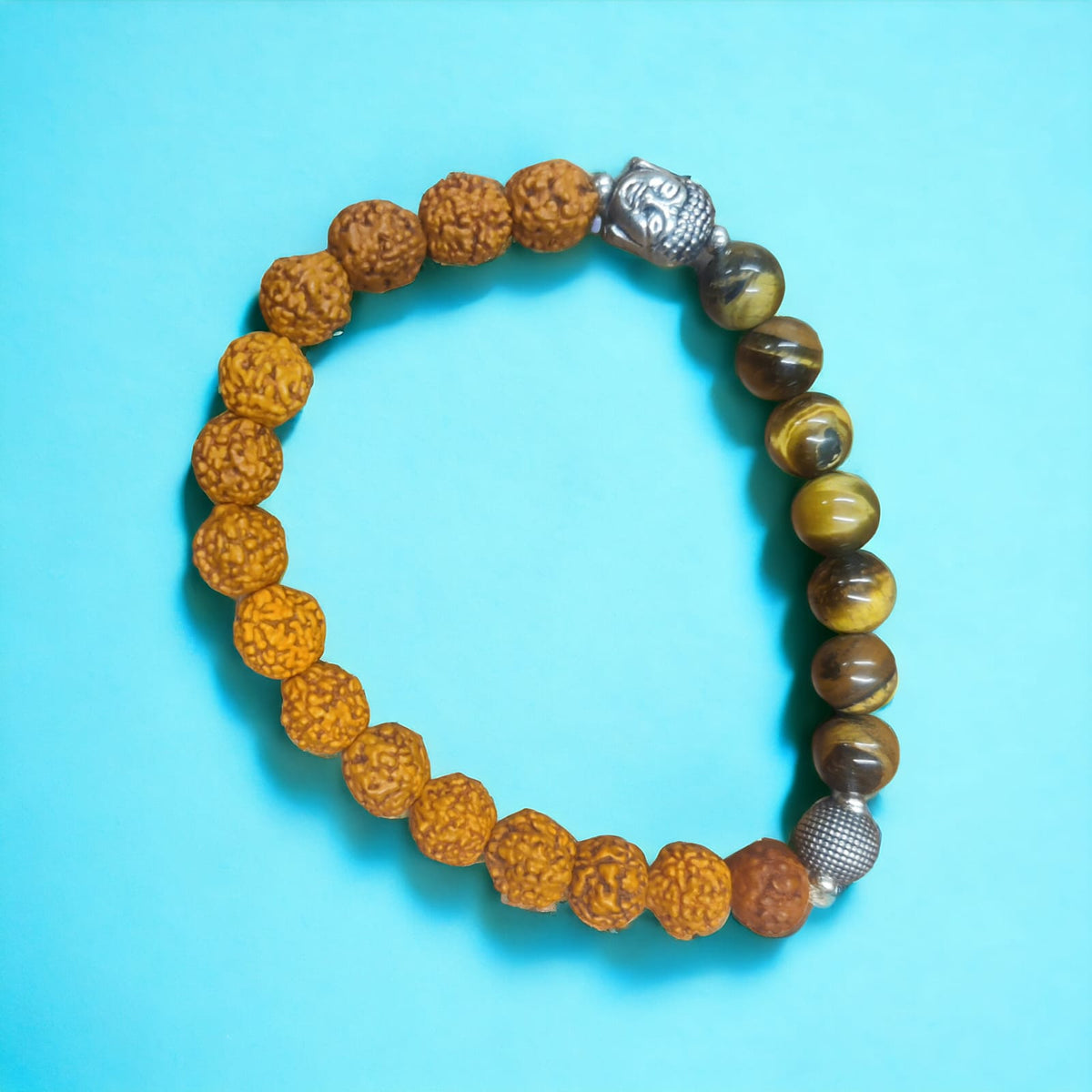 Tiger Eye With Rudraksa Bracelet