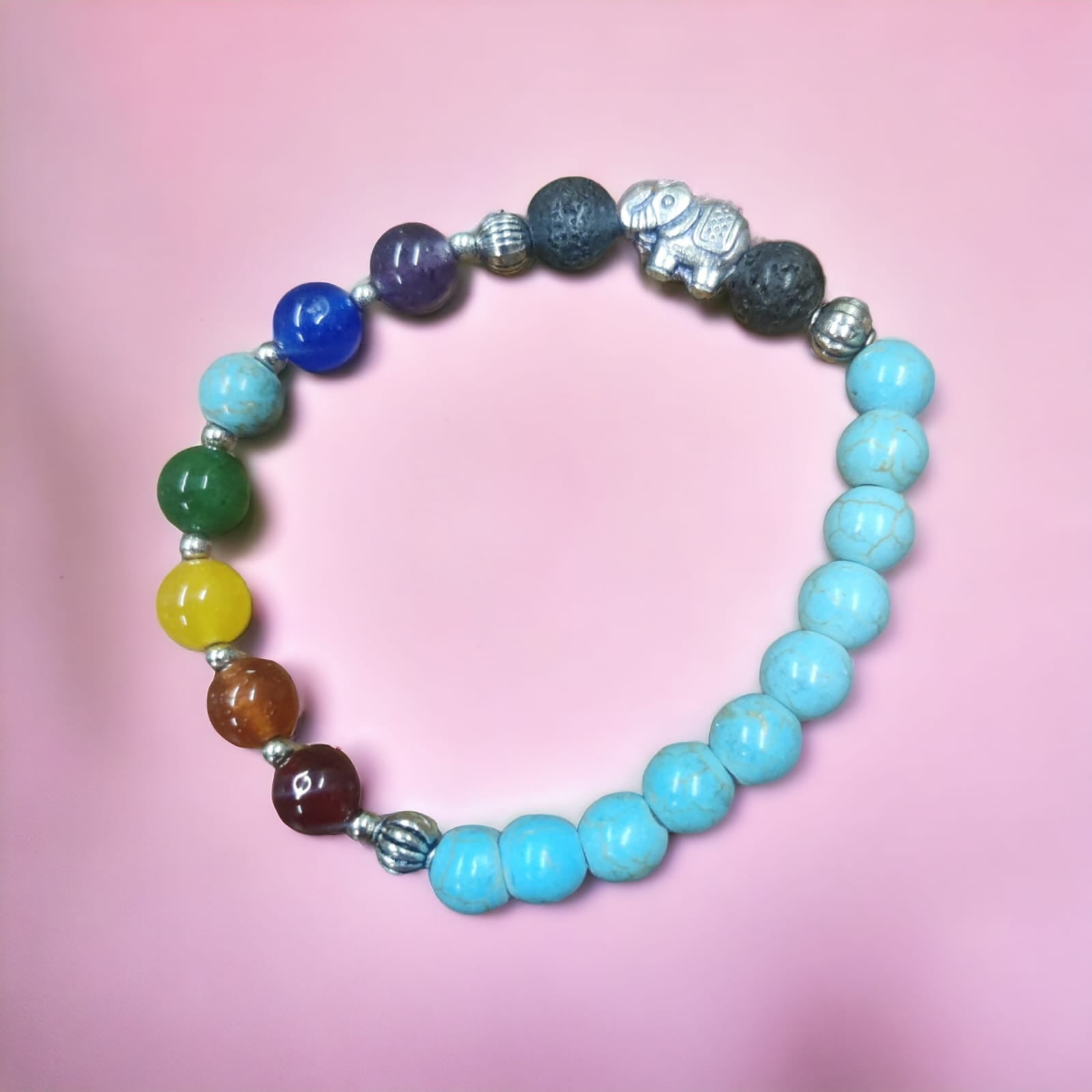 7 Chakara Bracelet With Elephant