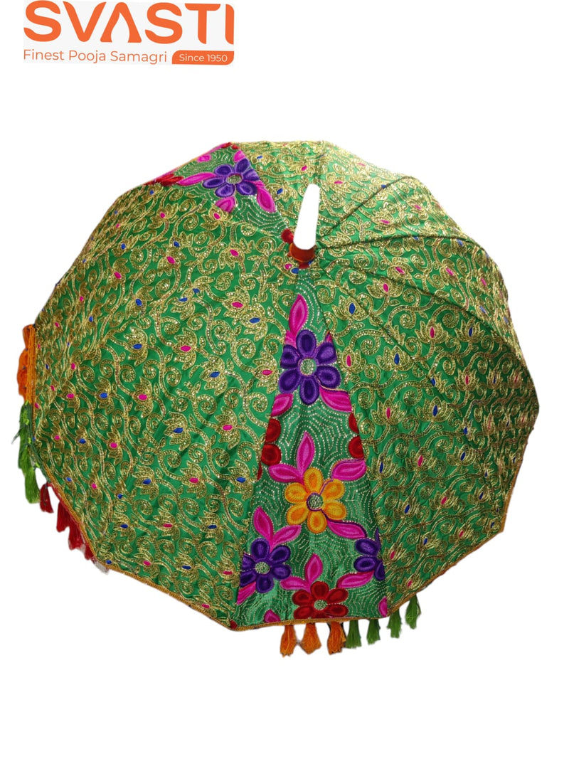 Decorated Temple Umbrella – The Pooja Store