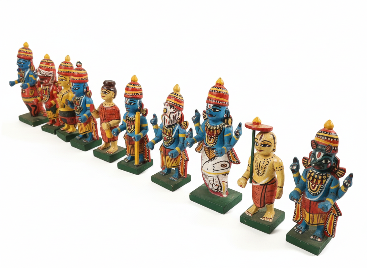 Dashavatar Dools ( 10 idols of lord Vishnu )
