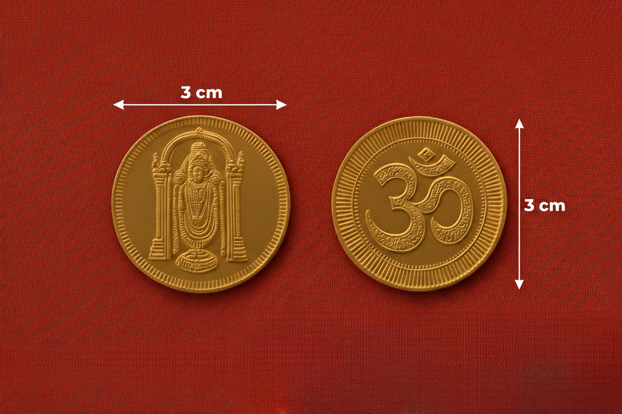 5 Golden Coin for Pooja By Svasti