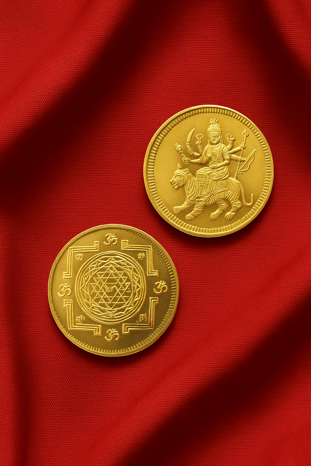 5 Golden Coin for Pooja By Svasti