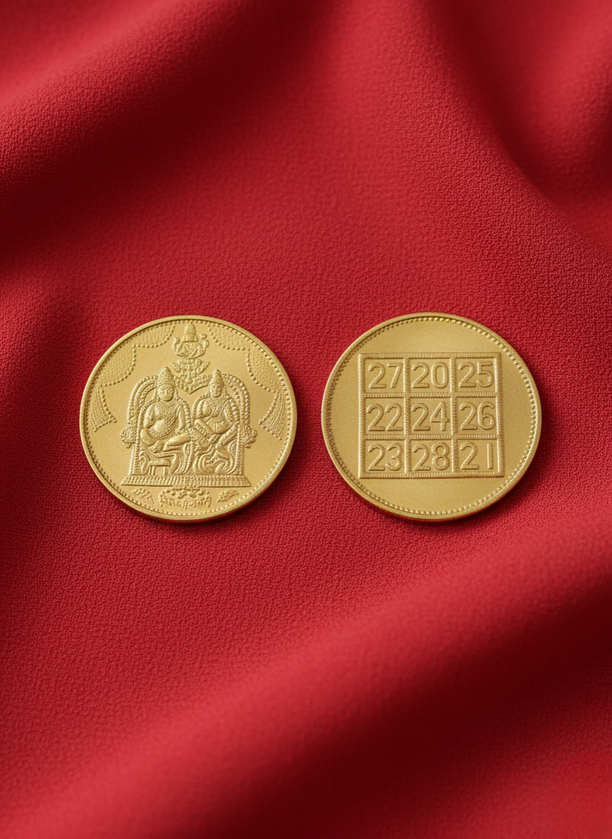 5 Golden Coin for Pooja By Svasti