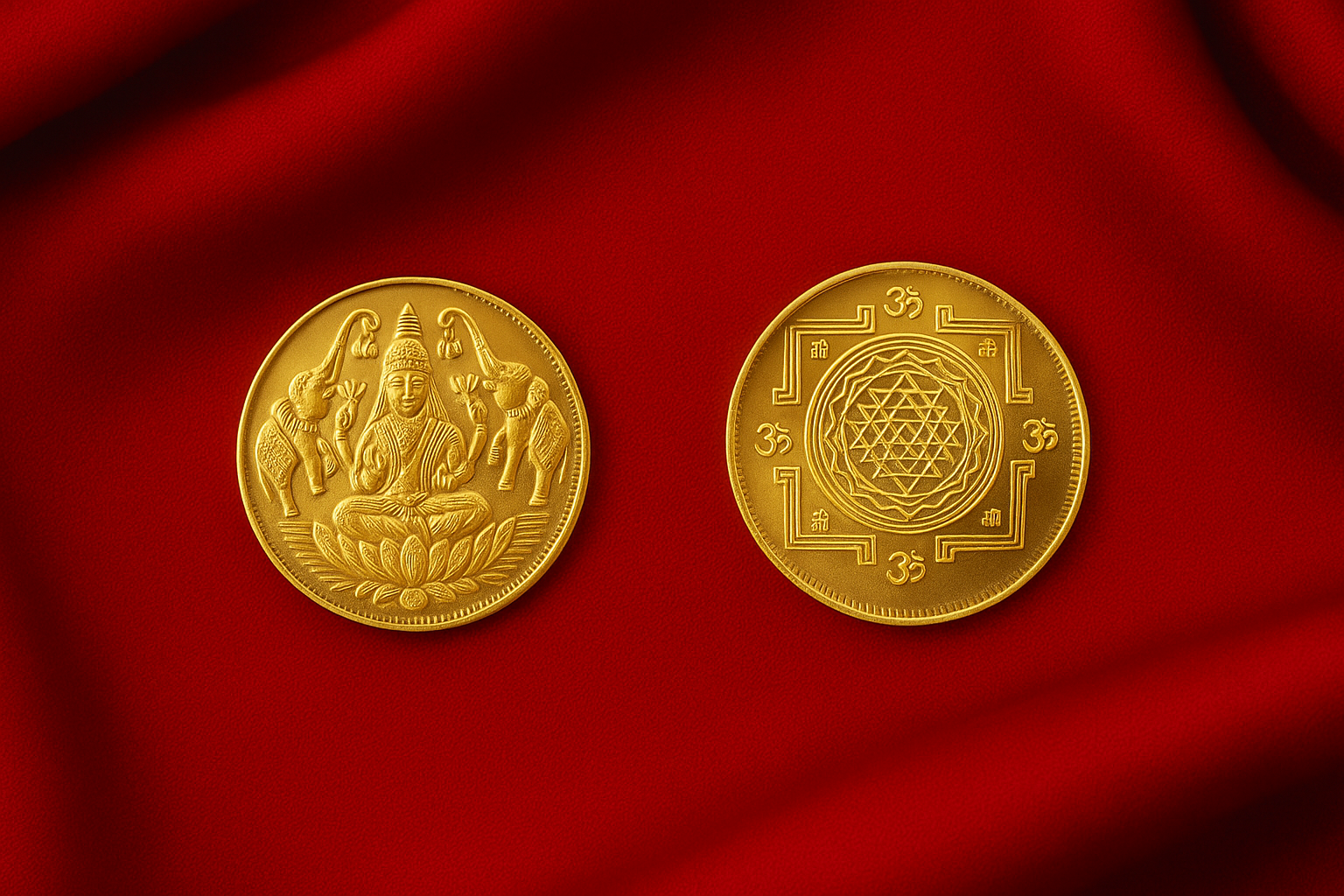 5 Golden Coin for Pooja By Svasti