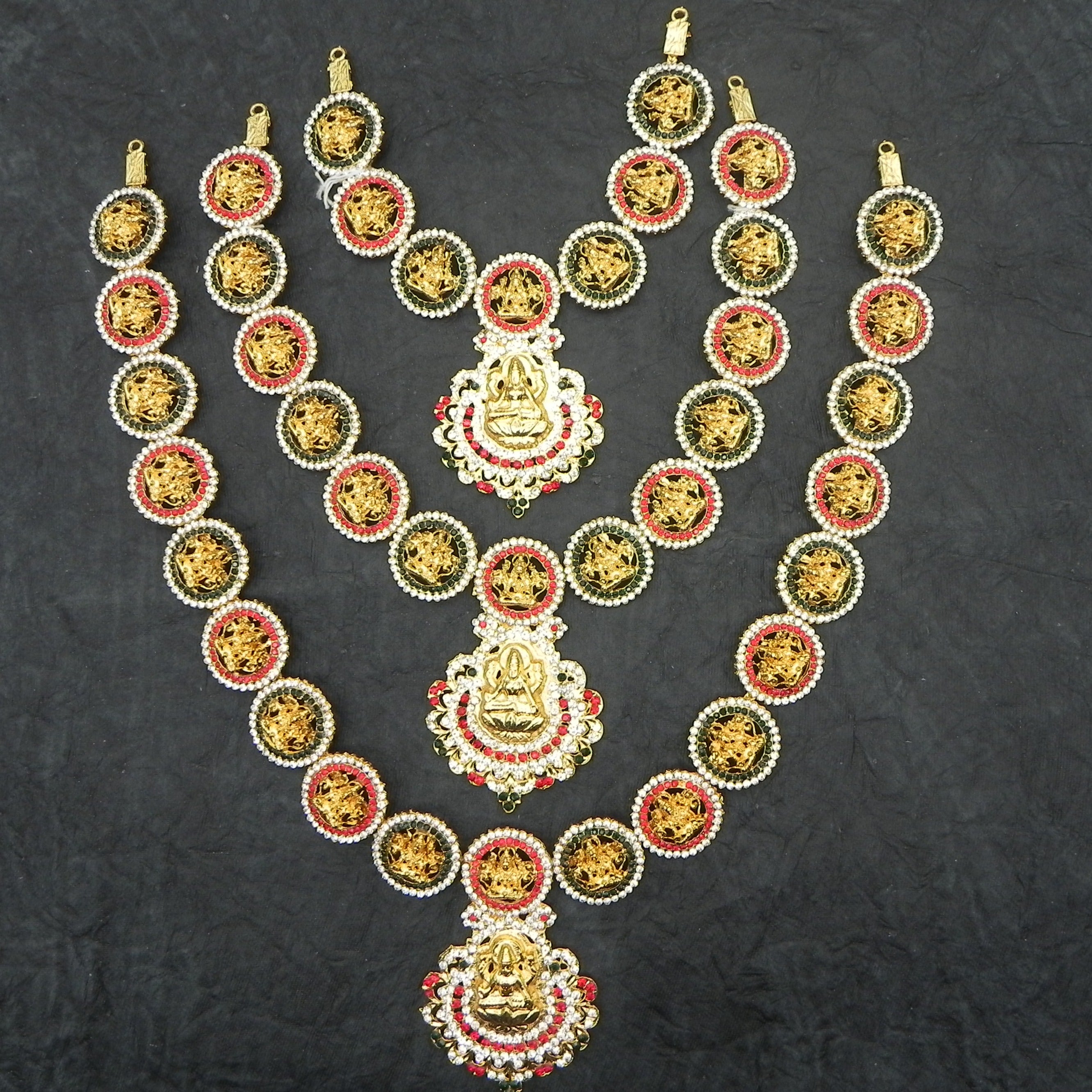 3 Step Lakshmi Haar for God Idol 14 inch