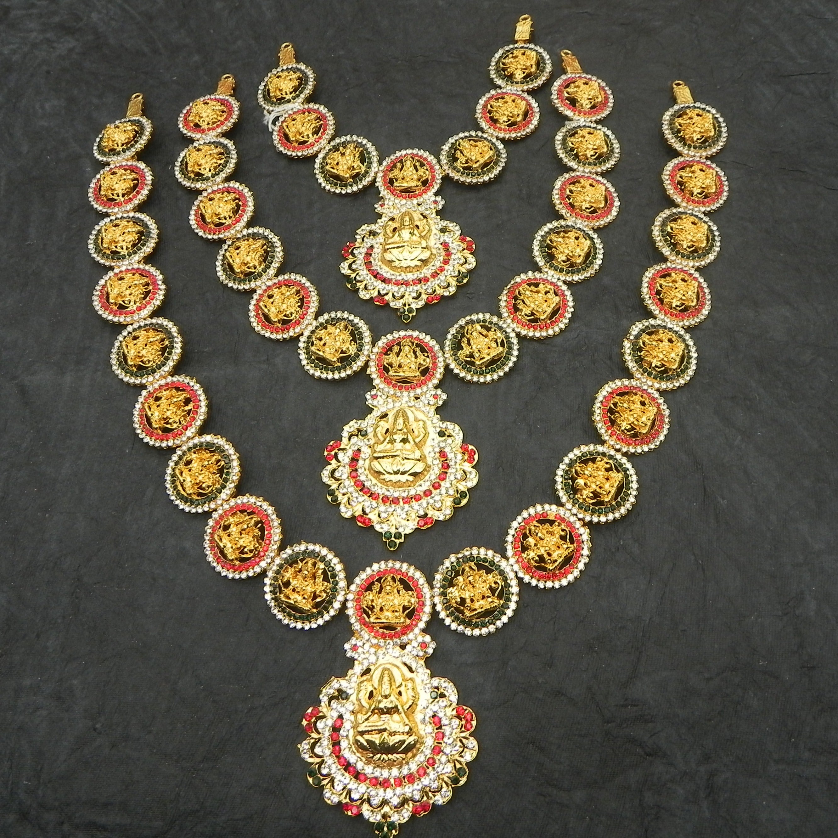 3 Step Lakshmi Haar for God Idol 14 inch