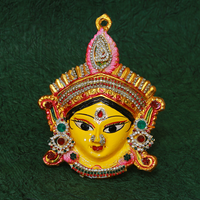Kali Mata Face with Stone Decoration