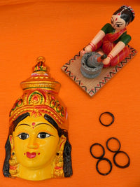 ﻿Lakshmi Face Plain & Lakshmi face with stone Decoration