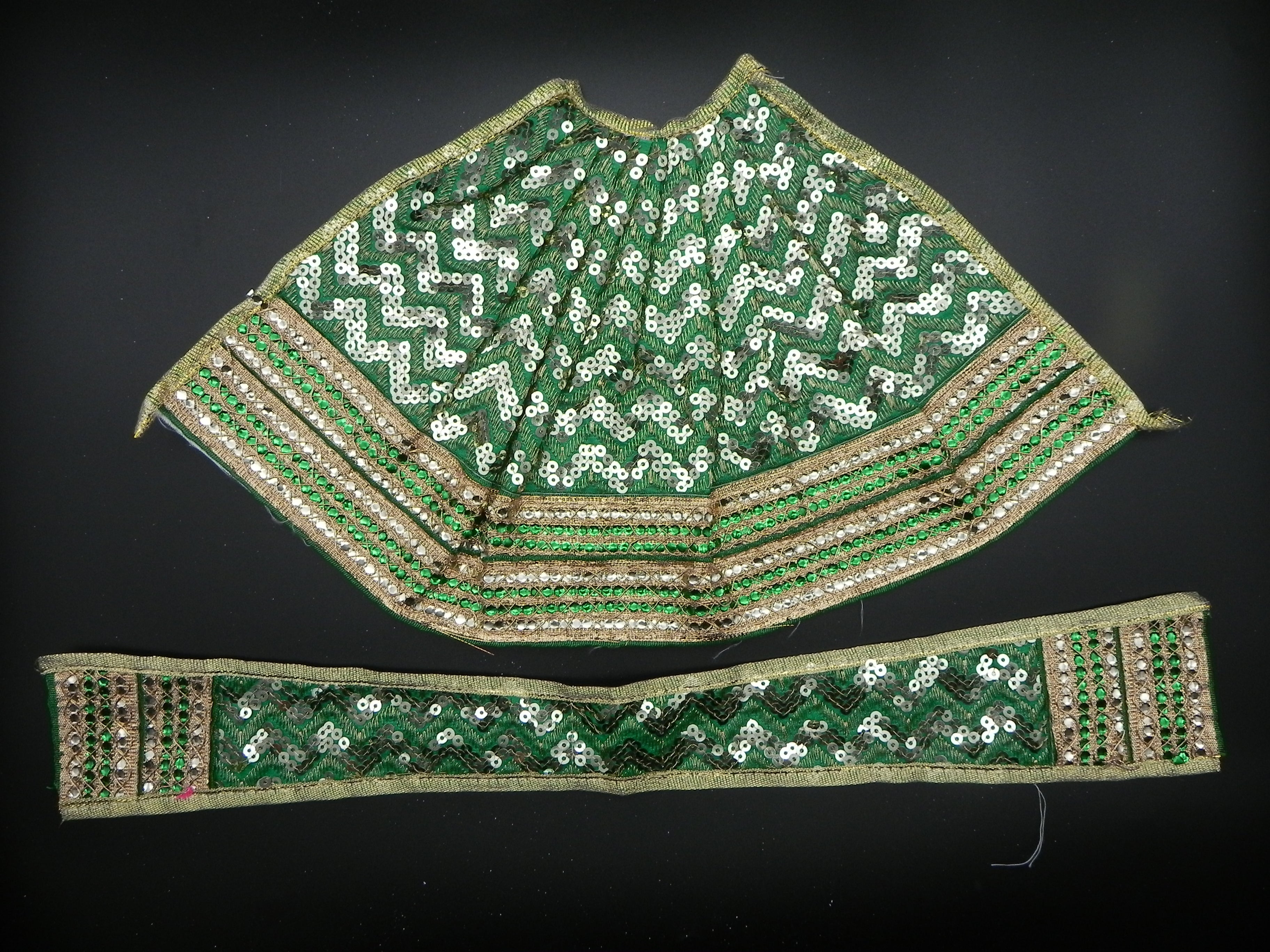 Mirror Design ﻿Lehenga and Patka Set Height-8 inch
