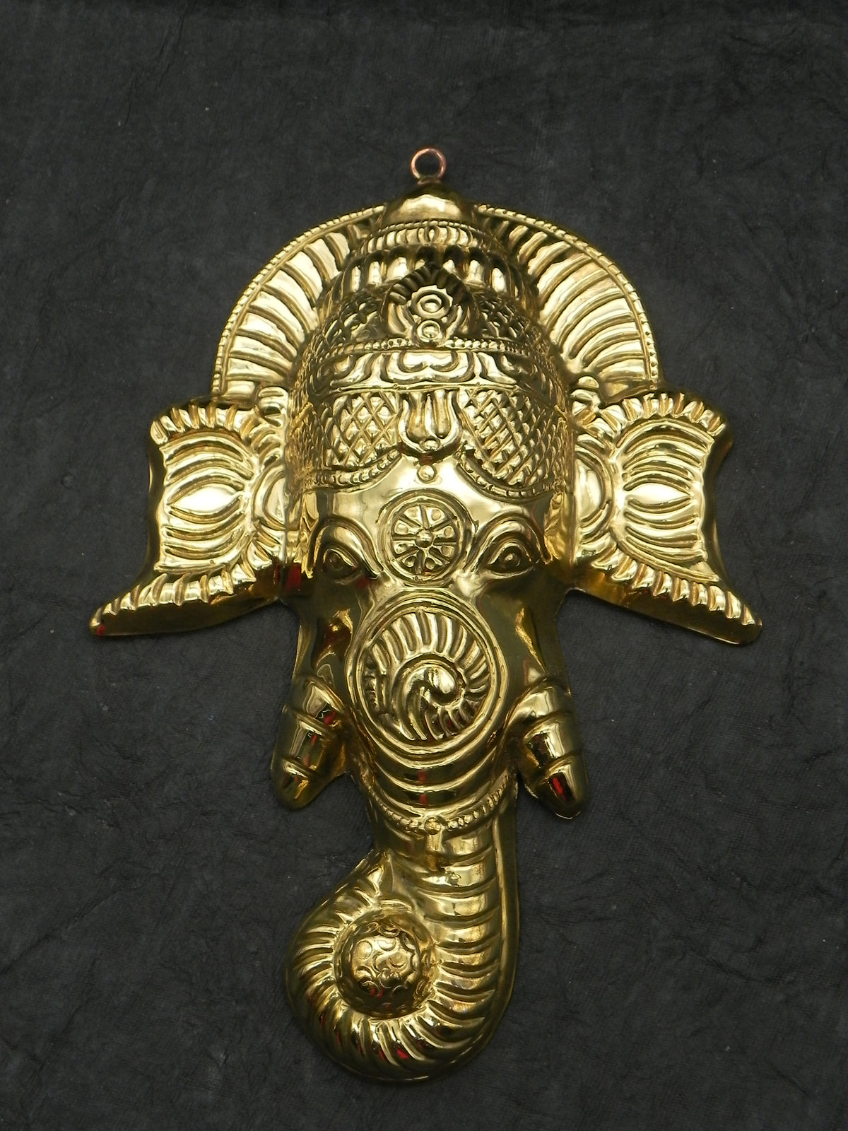 Ganesha Brass Face Height - 10 inch