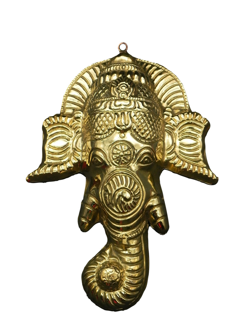 Ganesha Brass Face [ Height - 10 inch ]