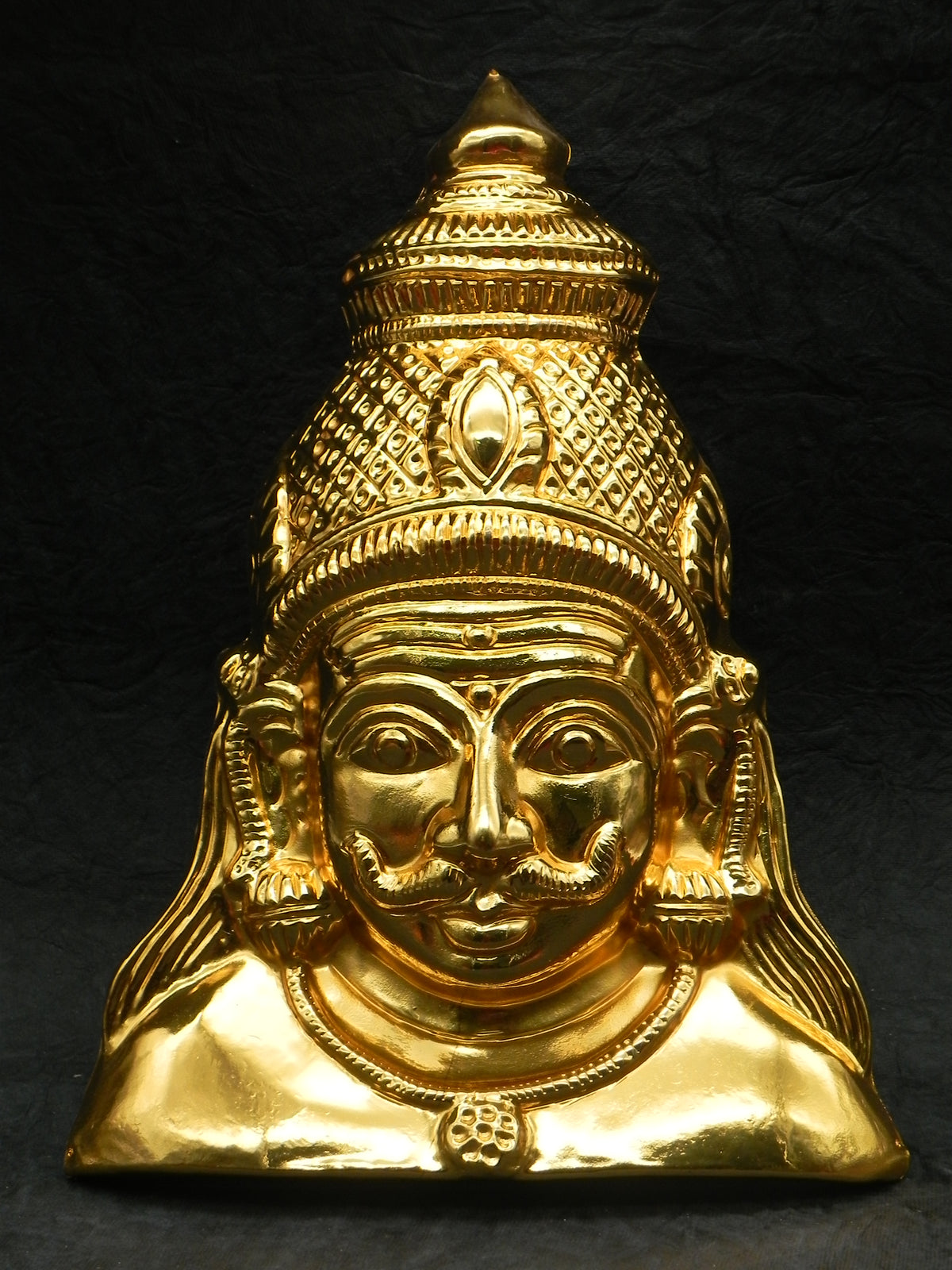 Shaneshwara / Veerabhadra / Munishwara / Kalabairava / Shiva  Brass Face [ Height - 11.5 inch]