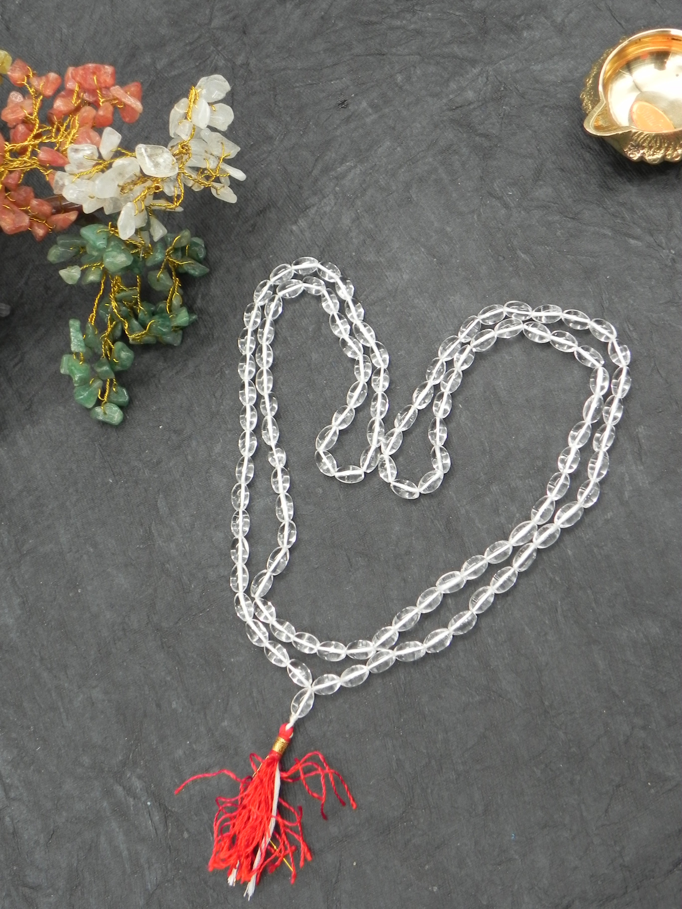 Spatika Mala round (108) beads