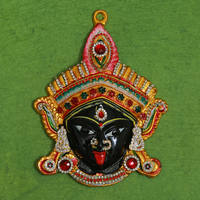 Kali Mata Face with Stone Decoration