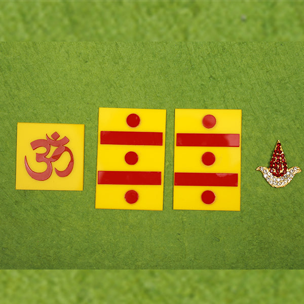 Main Door Set / Kum Kum Patti, Om, Stone Tilak