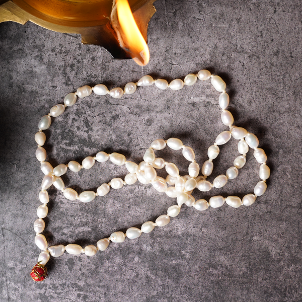 Pearl Mala Oval Shape