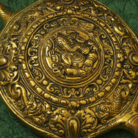 Brass Vastu Tortoise with Ganesha