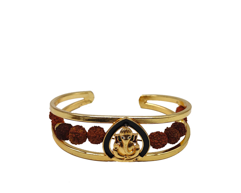 Rudraksha Beads Bracelet With Ganesha [ per piece ]