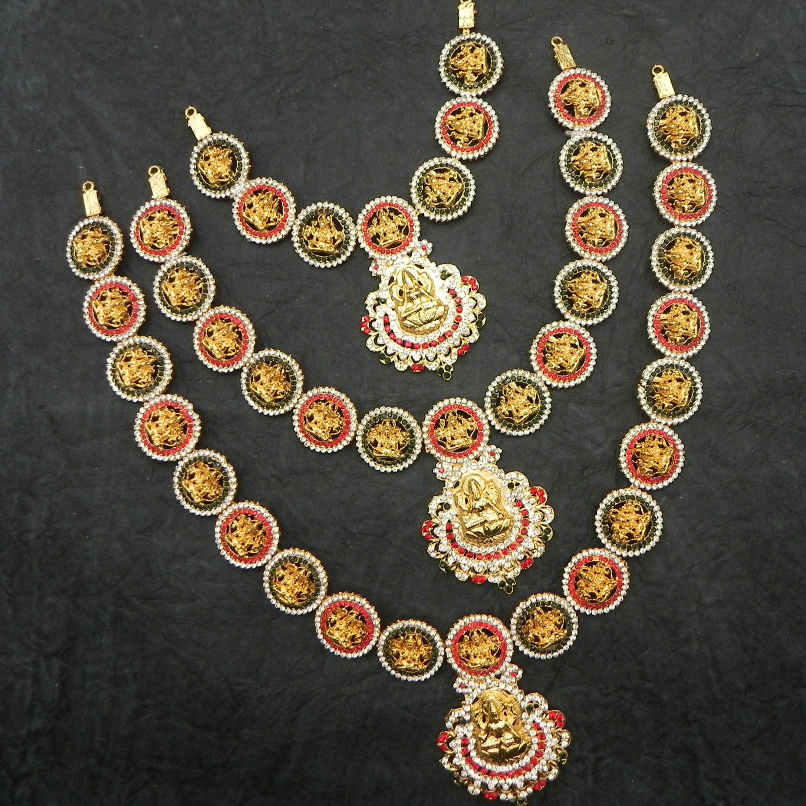 3 Step Lakshmi Haar for God Idol 14 inch